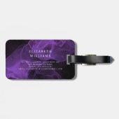 Minimalistisches modernes Monogramm-Elegantes Must Gepäckanhänger (Rückseite horizontal)