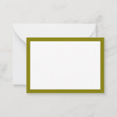 Minimalistisches modernes Monogramm mit Rand Mitteilungskarte (Rückseite)