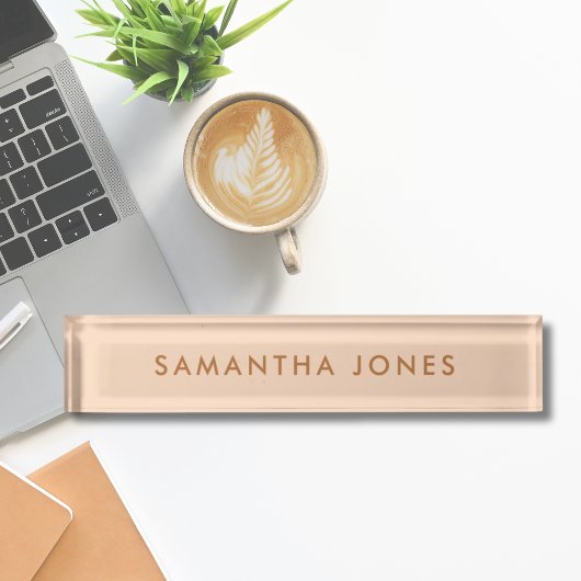 Minimalistisches modernes Namensschild Namensplakette