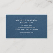 Minimalistisches modernes Navy Blau Beruflich Visitenkarte (Rückseite)