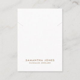 Minimalistisches modernes Necklace Juwelier Displa Visitenkarte