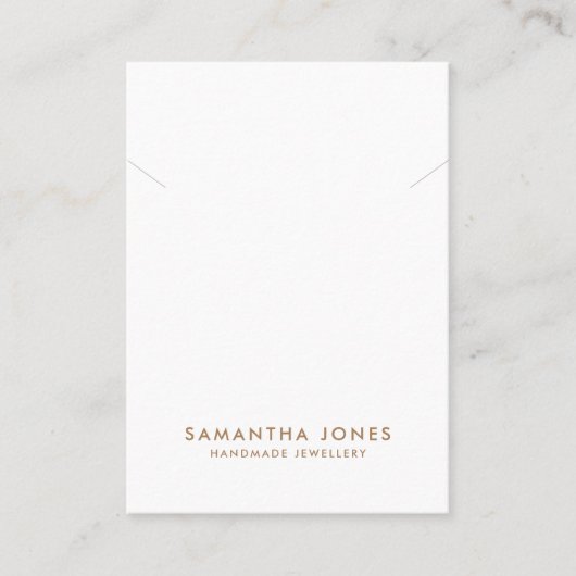 Minimalistisches modernes Necklace Juwelier Displa Visitenkarte (Vorderseite)