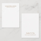 Minimalistisches modernes Necklace Juwelier Displa Visitenkarte (Vorne/Hinten)