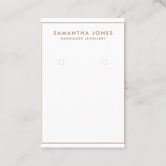 Minimalistisches, modernes Ofenschmuck Visitenkarte (Vorderseite)