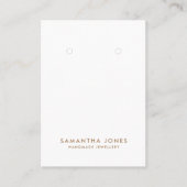 Minimalistisches, modernes Ohrringe-Schmuckdisplay Visitenkarte (Vorderseite)