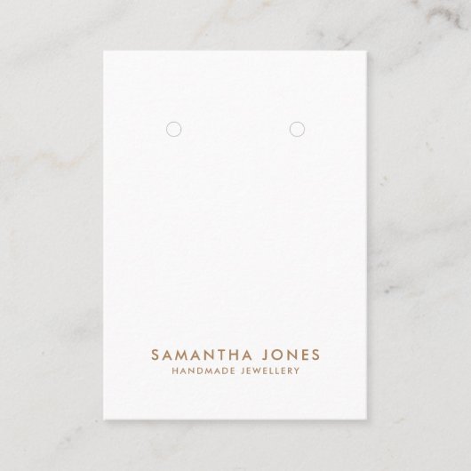 Minimalistisches, modernes Ohrringe-Schmuckdisplay Visitenkarte (Vorderseite)