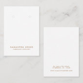 Minimalistisches, modernes Ohrringe-Schmuckdisplay Visitenkarte (Vorne/Hinten)