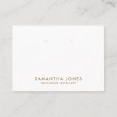 Minimalistisches, modernes Ohrringe-Schmuckdisplay Visitenkarte (Vorderseite)