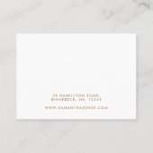 Minimalistisches, modernes Ohrringe-Schmuckdisplay Visitenkarte (Rückseite)