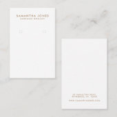 Minimalistisches, modernes Ohrringe-Schmuckdisplay Visitenkarte (Vorne/Hinten)