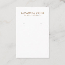 Minimalistisches, modernes Ohrringe-Schmuckdisplay Visitenkarte