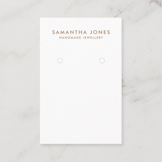 Minimalistisches, modernes Ohrringe-Schmuckdisplay Visitenkarte (Vorderseite)