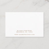 Minimalistisches, modernes Ohrringe-Schmuckdisplay Visitenkarte (Rückseite)