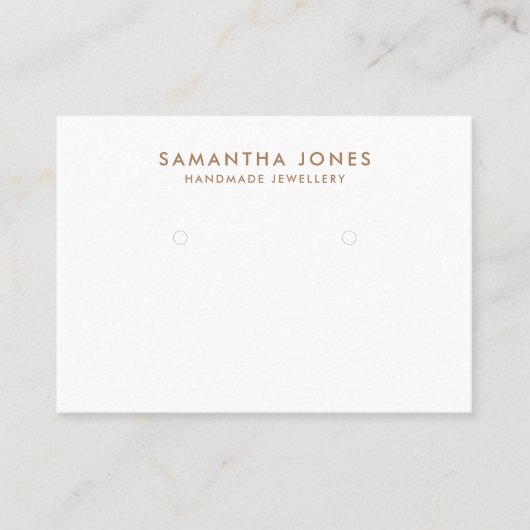 Minimalistisches, modernes Ohrringe-Schmuckdisplay Visitenkarte (Vorderseite)