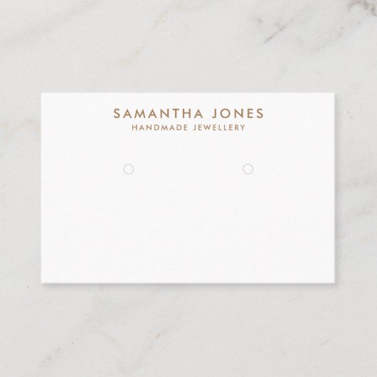 Minimalistisches, modernes Ohrringe-Schmuckdisplay Visitenkarte (Vorderseite)