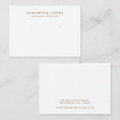 Minimalistisches, modernes Ohrringe-Schmuckdisplay Visitenkarte (Vorne/Hinten)