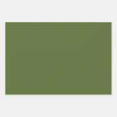 Minimalistisches, modernes Olive Green Geschenkpapier Set (Vorderseite)