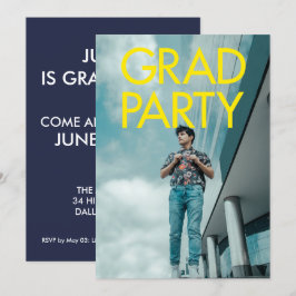 Minimalistisches modernes Party Typografie Cool Einladung