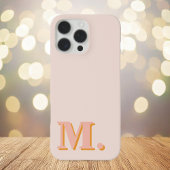 Minimalistisches modernes Pfirsichmonogramm Case-Mate iPhone Hülle