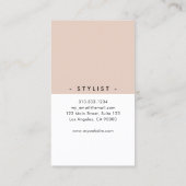 Minimalistisches, modernes Premium Black and Blush Visitenkarte (Rückseite)