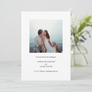 Minimalistisches modernes quadratisches Foto stilv Save The Date