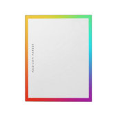 Minimalistisches, modernes Rainbow Border Notepad Notizblock (Rotiert)