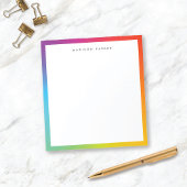 Minimalistisches, modernes Rainbow Border Notepad Notizblock
