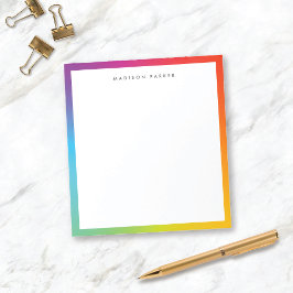 Minimalistisches, modernes Rainbow Border Notepad Notizblock