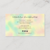 Minimalistisches, modernes Rainbow-Holograph-Salon Visitenkarte (Rückseite)