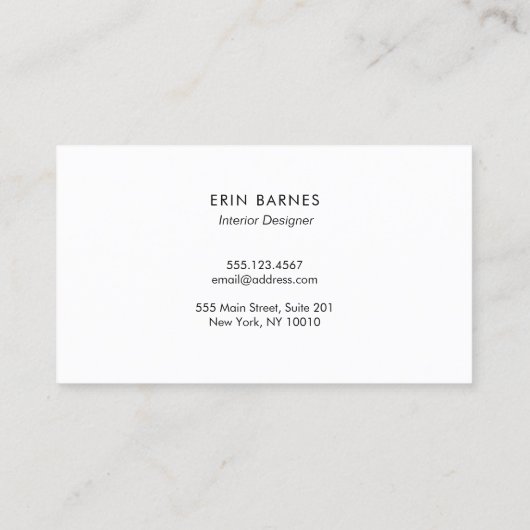 Minimalistisches modernes Reflektor-B-Monogramm Visitenkarte (Rückseite)