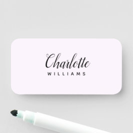 Minimalistisches, modernes, rosa Monogramm - Name- Namensschild