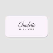 Minimalistisches, modernes, rosa Monogramm - Name- Namensschild (Vorderseite)
