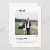 Minimalistisches modernes Round Corner Foto Instag Save The Date (Vorne/Hinten)