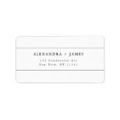 Minimalistisches, modernes Rücksendekennzeichen Adressaufkleber (Vorne)