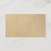 Minimalistisches modernes Rustikales Bauwirtschaft Visitenkarte (Rückseite)