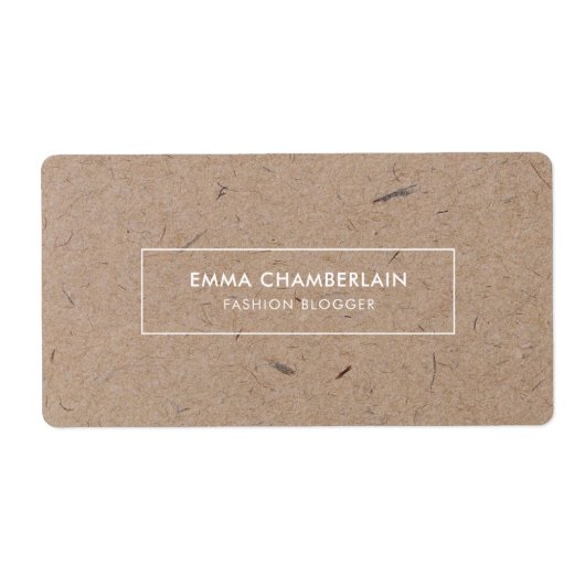 Minimalistisches, modernes, rustikales Kraftpapier (Vorne)