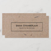 Minimalistisches, modernes, rustikales Kraftpapier Dankeskarte (Vorne/Hinten)