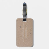 Minimalistisches, modernes, rustikales Kraftpapier Gepäckanhänger (Rückseite vertikal)