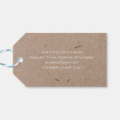 Minimalistisches, modernes, rustikales Kraftpapier Geschenkanhänger (Rückseite Horizontal)