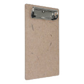 Minimalistisches, modernes, rustikales Kraftpapier Mini Klemmbrett (Schrägansicht)