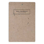 Minimalistisches, modernes, rustikales Kraftpapier Mini Klemmbrett (Rückseite)