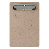 Minimalistisches, modernes, rustikales Kraftpapier Mini Klemmbrett (Vorderseite)