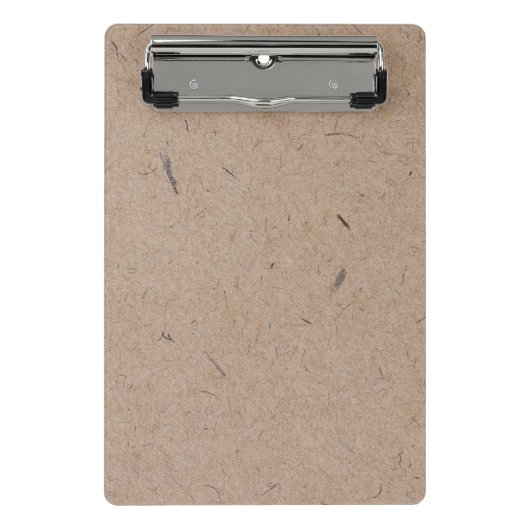 Minimalistisches, modernes, rustikales Kraftpapier Mini Klemmbrett (Vorderseite)