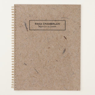 Minimalistisches, modernes, rustikales Kraftpapier Planer