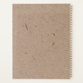 Minimalistisches, modernes, rustikales Kraftpapier Planer (Rückseite)