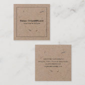 Minimalistisches, modernes, rustikales Kraftpapier Quadratische Visitenkarte (Vorne/Hinten)