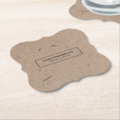 Minimalistisches, modernes, rustikales Kraftpapier Untersetzer (angewinkelt)