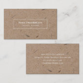 Minimalistisches, modernes, rustikales Kraftpapier Visitenkarte (Vorne/Hinten)