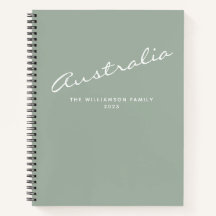 Minimalistisches, modernes Sage Personalisiert Tra