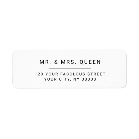 Minimalistisches, modernes, sauberes weißes Rückse (Vorne)